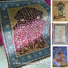 Tree of Life Design Persian Silk Tapestry Handmade for Wall Hanging Art Home Decoration